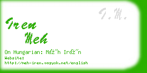 iren meh business card